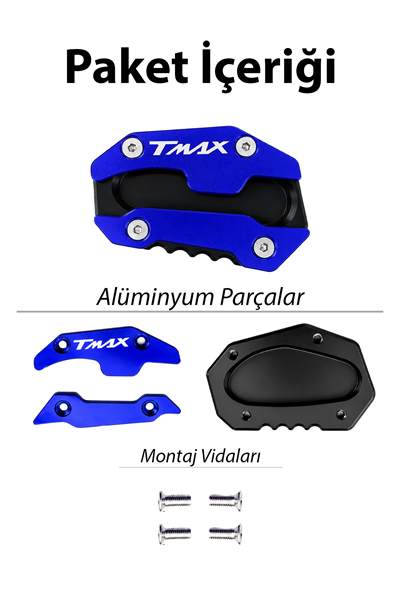 Yamaha Tmax Uyumlu Kaz Ayağı Koruyucu Seti 2020-2026 Cnc Mavi