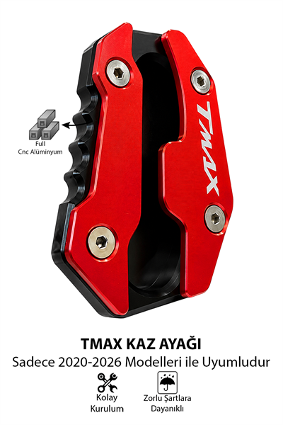 Yamaha Tmax Uyumlu Kaz Ayağı Koruyucu Seti 2020-2026 Cnc Kırmızı