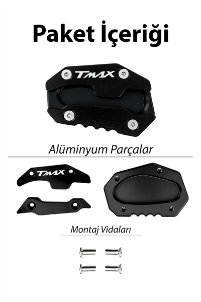 Yamaha Tmax Uyumlu Kaz Ayağı Koruyucu Seti 2020-2026 Cnc Siyah