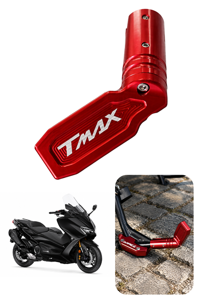 Yamaha Tmax Uyumlu Kaz Ayağı Ucu 2020-2026 Cnc Kırmızı