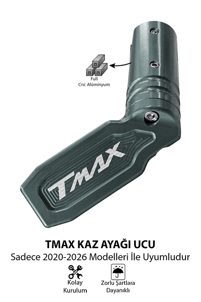 Yamaha Tmax Uyumlu Kaz Ayağı Ucu 2020-2026 Cnc Titanyum