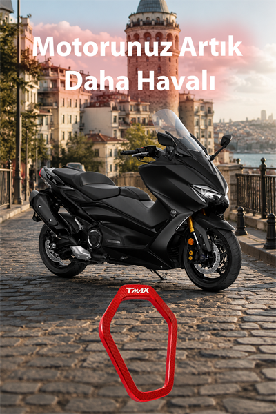 Yamaha Tmax Uyumlu Kontak Çerçevesi 2020-2026 Cnc Kırmızı