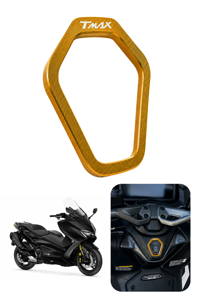 Yamaha Tmax Uyumlu Kontak Çerçevesi 2020-2026 Cnc Gold