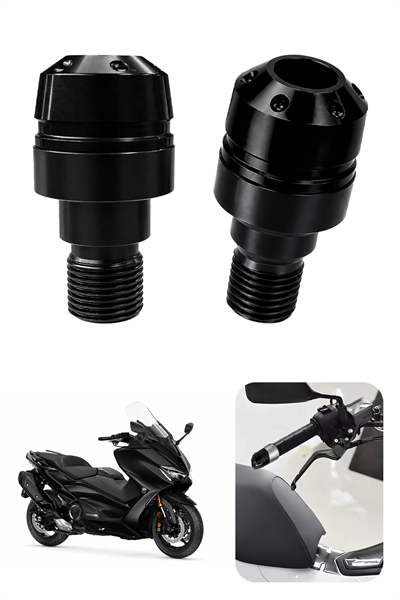 Yamaha Tmax Uyumlu Motosiklet Gidon Denge Topuzu Vidalı Cnc Siyah