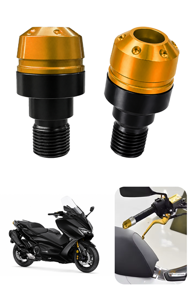 Yamaha Tmax Uyumlu Motosiklet Gidon Denge Topuzu Vidalı Cnc Gold
