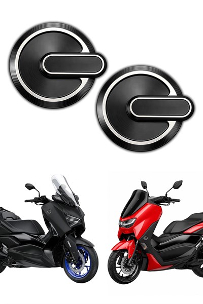 Yamaha Xmax Nmax Uyumlu 2 Adet Cnc Logo Siyah