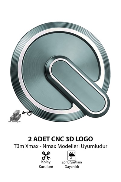 Yamaha Xmax Nmax Uyumlu 2 Adet Cnc Logo Titanyum