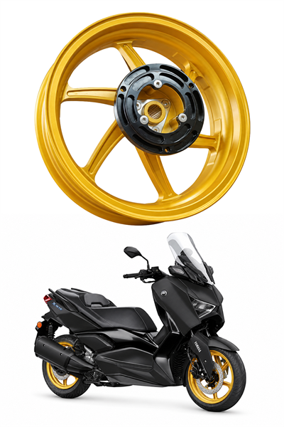 Yamaha Xmax Uyumlu 2li Ön Arka Jant Seti Cnc Mat Gold