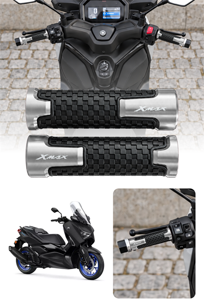 Yamaha Xmax Uyumlu Alüminyum Elcik 2028-2026 Cnc Gümüş