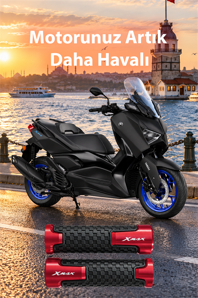 Yamaha Xmax Uyumlu Alüminyum Elcik 2028-2026 Cnc Kırmızı