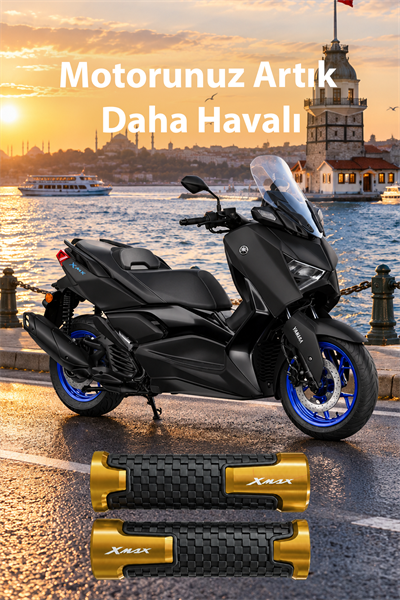 Yamaha Xmax Uyumlu Alüminyum Elcik 2028-2026 Cnc Gold