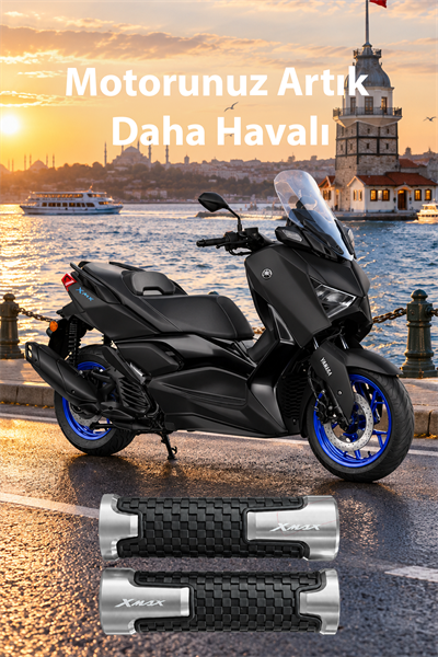 Yamaha Xmax Uyumlu Alüminyum Elcik 2028-2026 Cnc Gümüş