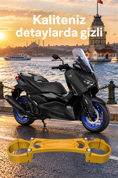 Yamaha Xmax Uyumlu Amortisör Gergisi 2018-2026 Cnc Gold