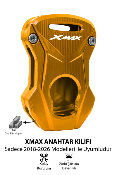Yamaha Xmax Uyumlu Anahtar Kılıfı 2018-2026 Cnc Gold