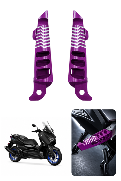 Yamaha Xmax Uyumlu Artçı Basamak 2021-2026 Cnc Mor
