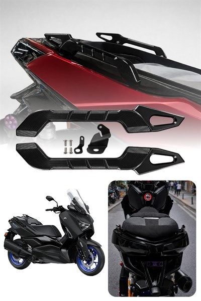 Yamaha Xmax Uyumlu Artçı Tutamaç 2018-2026 Cnc Siyah