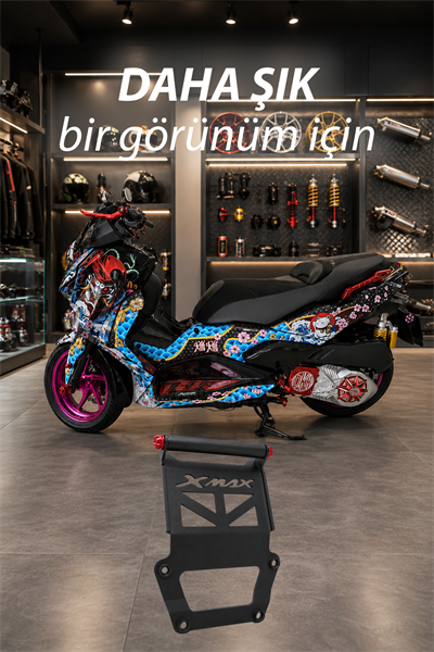 Yamaha Xmax Uyumlu Ayarlanabilir Ön Cam Aksesuar Bar 2021-2026 Siyah