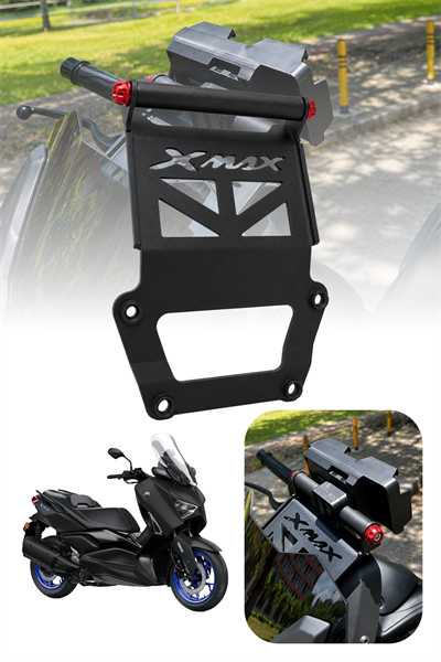 Yamaha Xmax Uyumlu Ayarlanabilir Ön Cam Aksesuar Bar 2021-2026 Siyah