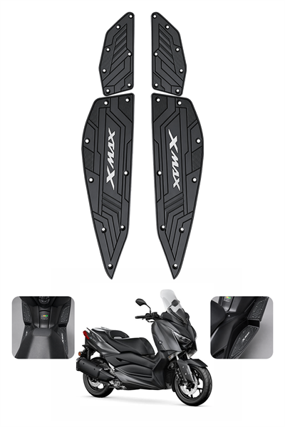 Yamaha Xmax Uyumlu Basamak Seti 2018-2026 Silikon Siyah