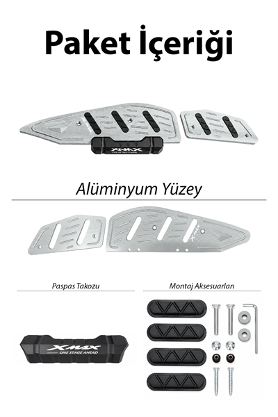 Yamaha Xmax Uyumlu Basamak Seti 2018-2026 Cnc Titanyum