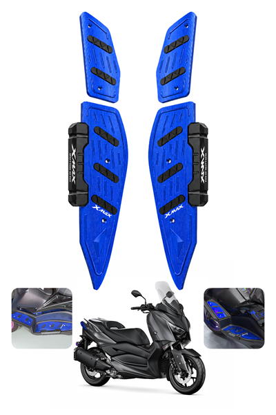Yamaha Xmax Uyumlu Basamak Seti 2018-2026 Cnc Mavi