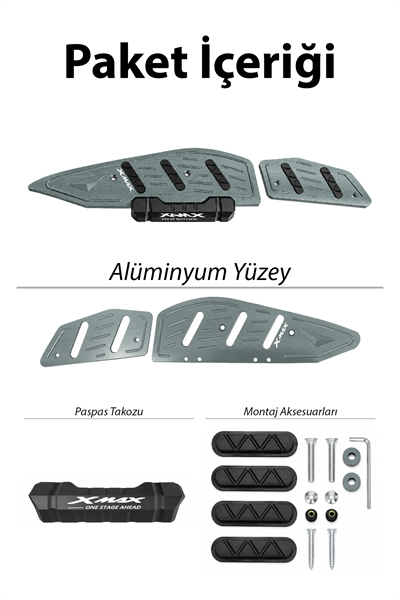 Yamaha Xmax Uyumlu Basamak Seti 2018-2026 Cnc Titanyum