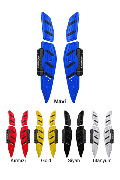 Yamaha Xmax Uyumlu Basamak Seti 2018-2026 Cnc Mavi