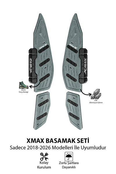 Yamaha Xmax Uyumlu Basamak Seti 2018-2026 Cnc Titanyum