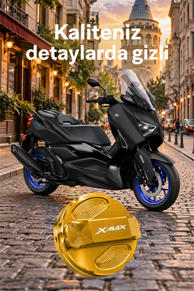 Yamaha Xmax Uyumlu Cnc Depo Kapağı 2018-2026 Gold