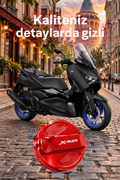 Yamaha Xmax Uyumlu Cnc Depo Kapağı 2018-2026 Kırmızı