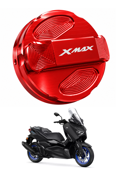 Yamaha Xmax Uyumlu Cnc Depo Kapağı 2018-2026 Kırmızı