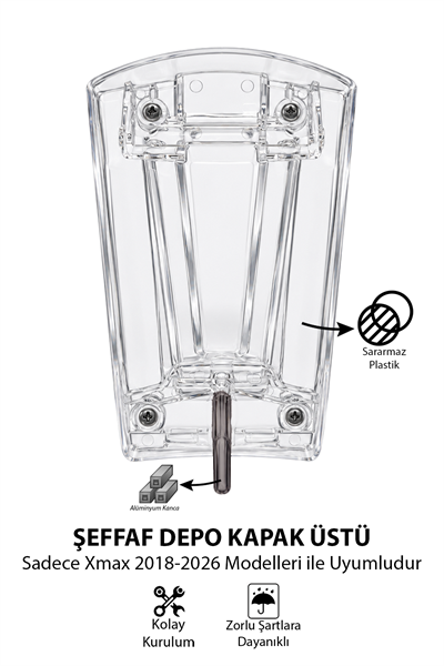 Yamaha Xmax Uyumlu Depo Üstü Kapak 2018-2026 Şeffaf