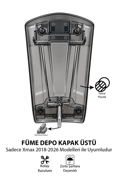 Yamaha Xmax Uyumlu Depo Üstü Kapak 2018-2026 Füme
