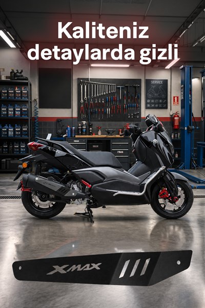 Yamaha Xmax Uyumlu Egzoz Koruma 2025-2026 Cnc Siyah