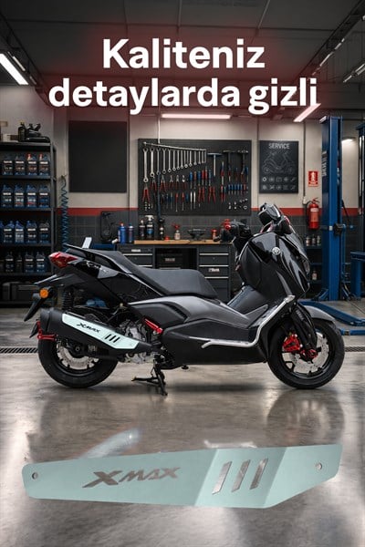 Yamaha Xmax Uyumlu Egzoz Koruma 2025-2026 Cnc Titanyum
