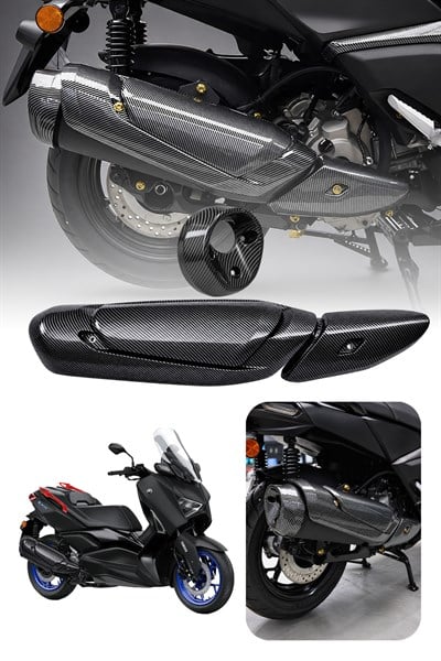 Yamaha Xmax Uyumlu Egzoz Koruma Set 2025-2026 Karbon Desen