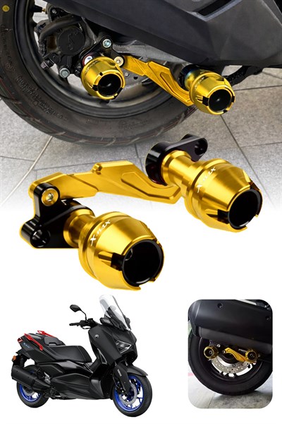 Yamaha Xmax Uyumlu Egzoz Koruma Takozu Cnc Gold