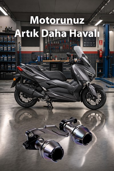 Yamaha Xmax Uyumlu Egzoz Koruma Takozu Cnc Titanyum