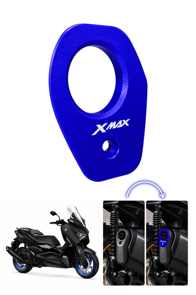 Yamaha Xmax Uyumlu Egzoz Ucu 2021-2024 Cnc Mavi