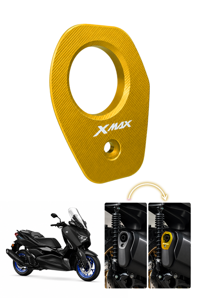 Yamaha Xmax Uyumlu Egzoz Ucu 2021-2024 Cnc Gold