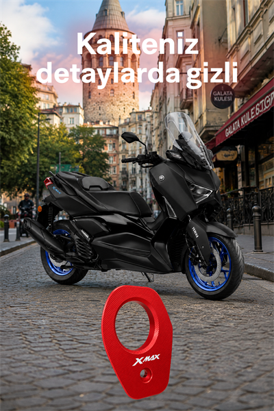 Yamaha Xmax Uyumlu Egzoz Ucu 2021-2024 Cnc Kırmızı