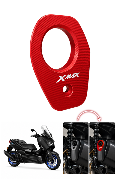 Yamaha Xmax Uyumlu Egzoz Ucu 2021-2024 Cnc Kırmızı