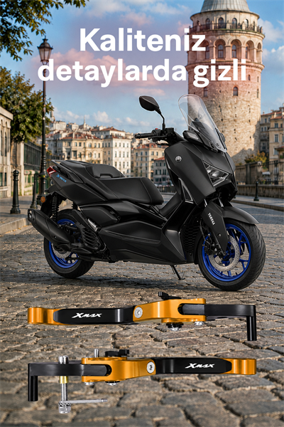 Yamaha Xmax Uyumlu El Frenli Manet 2018-2026 Cnc Gold