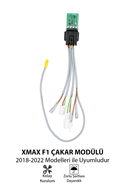 Yamaha Xmax Uyumlu F1 Çakar Modülü Soketli Kablo Seti 2018-2022