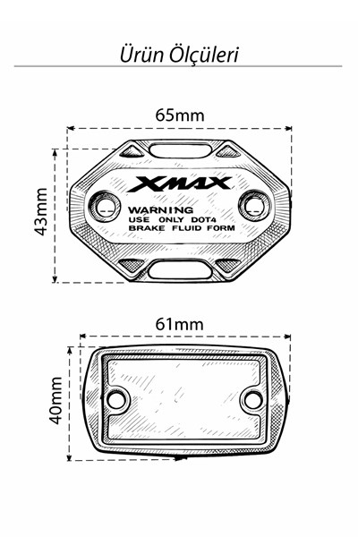 Yamaha Xmax Uyumlu Hidrolik Kapağı 2019-2026 Cnc Kırmızı