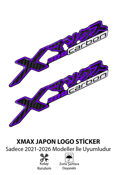 Yamaha Xmax Uyumlu Japon Logo Sticker 2021-2026 Mor