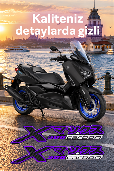 Yamaha Xmax Uyumlu Japon Logo Sticker 2021-2026 Mor