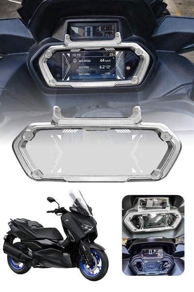 Yamaha Xmax Uyumlu Kadran Koruma Çerçevesi 2024 Cnc Gümüş