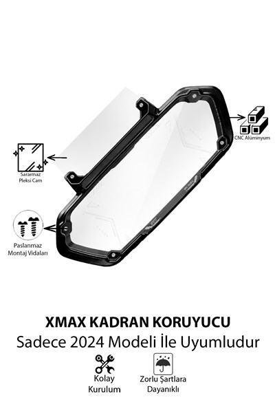 Yamaha Xmax Uyumlu Kadran Koruma Çerçevesi 2024 Cnc Siyah