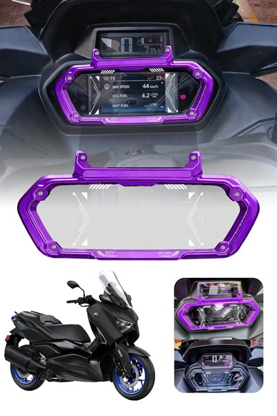 Yamaha Xmax Uyumlu Kadran Koruma Çerçevesi 2024 Cnc Mor